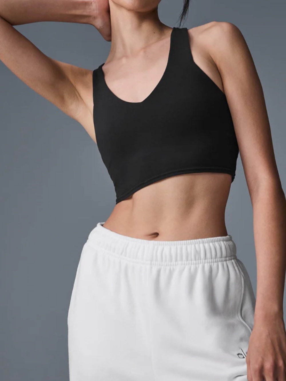 ALO Yoga Black Cropped Tank Top